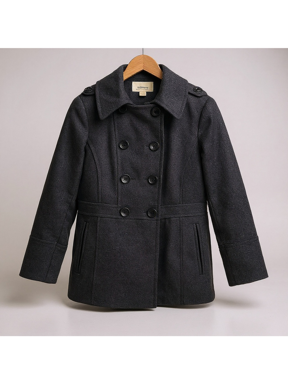 MICHAEL Michael Kors Peacoat Size Small Wool Double Breasted Wool Blend Gray